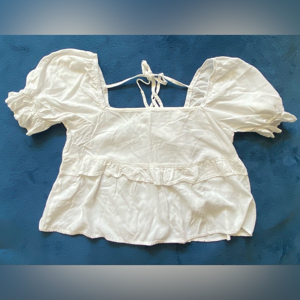Cream Puff Sleeve Boho Blouse